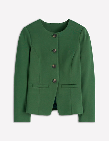 Hampstead Ponte Twill Blazer-Hunter Green-6