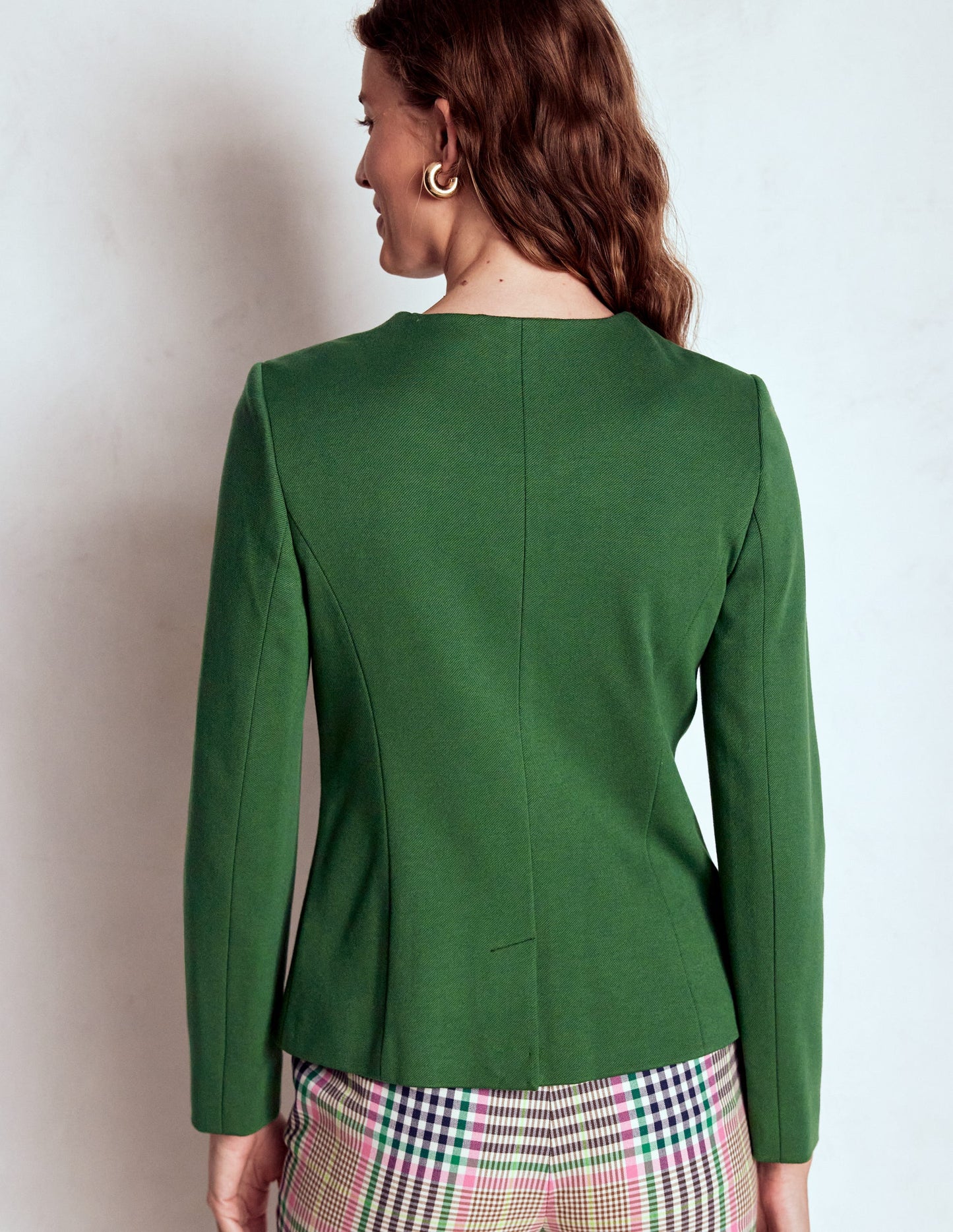 Hampstead Ponte Twill Blazer-Hunter Green