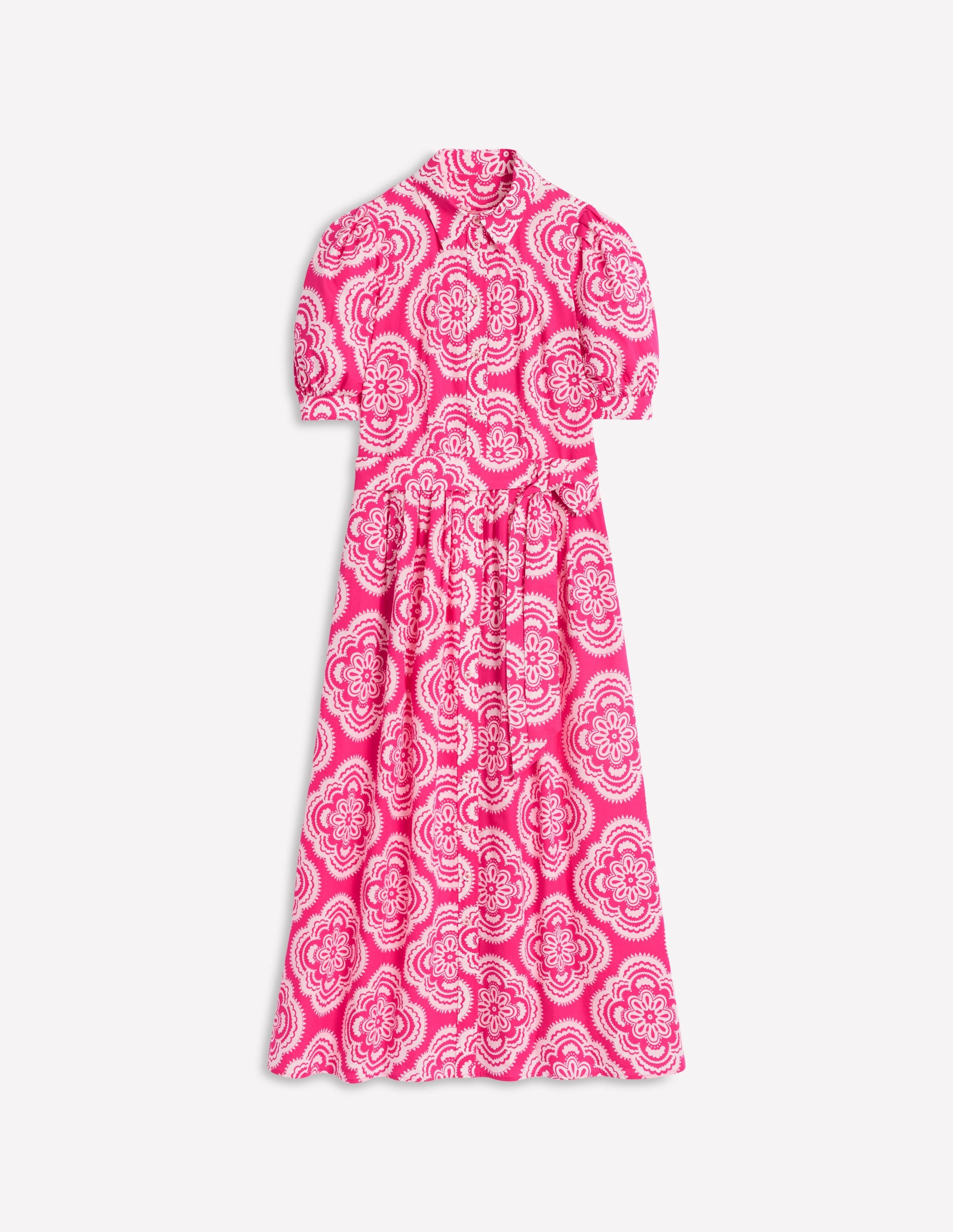 Alexa Maxi Shirt Dress-Pink Peony, Botanic Blush-6