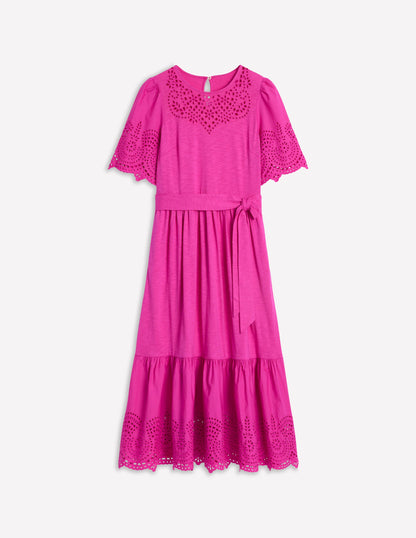 Isabel Broderie Mix maxi Dress-Cosmos Pink-6