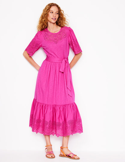 Isabel Broderie Mix maxi Dress-Cosmos Pink-1