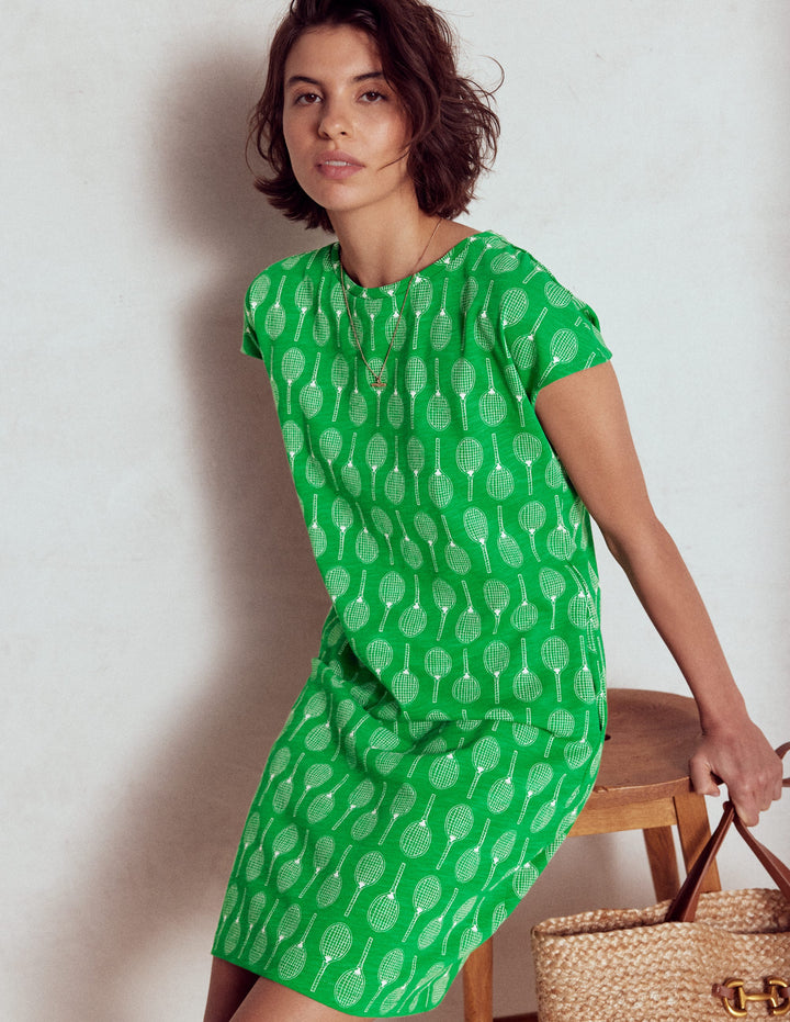 Leah Jersey T-shirt Dress-Rich Emerald, Tennis