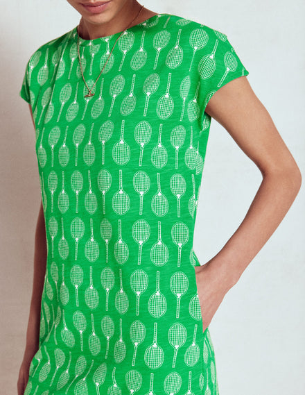 Leah Jersey T-shirt Dress-Rich Emerald, Tennis