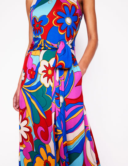 Grown On Tie Trapeze Dress-Multi, Blossomy Pop-3