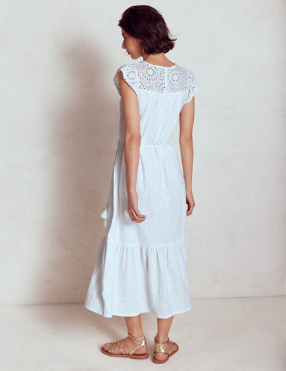 Juliet Broderie Midi Dress-White-5