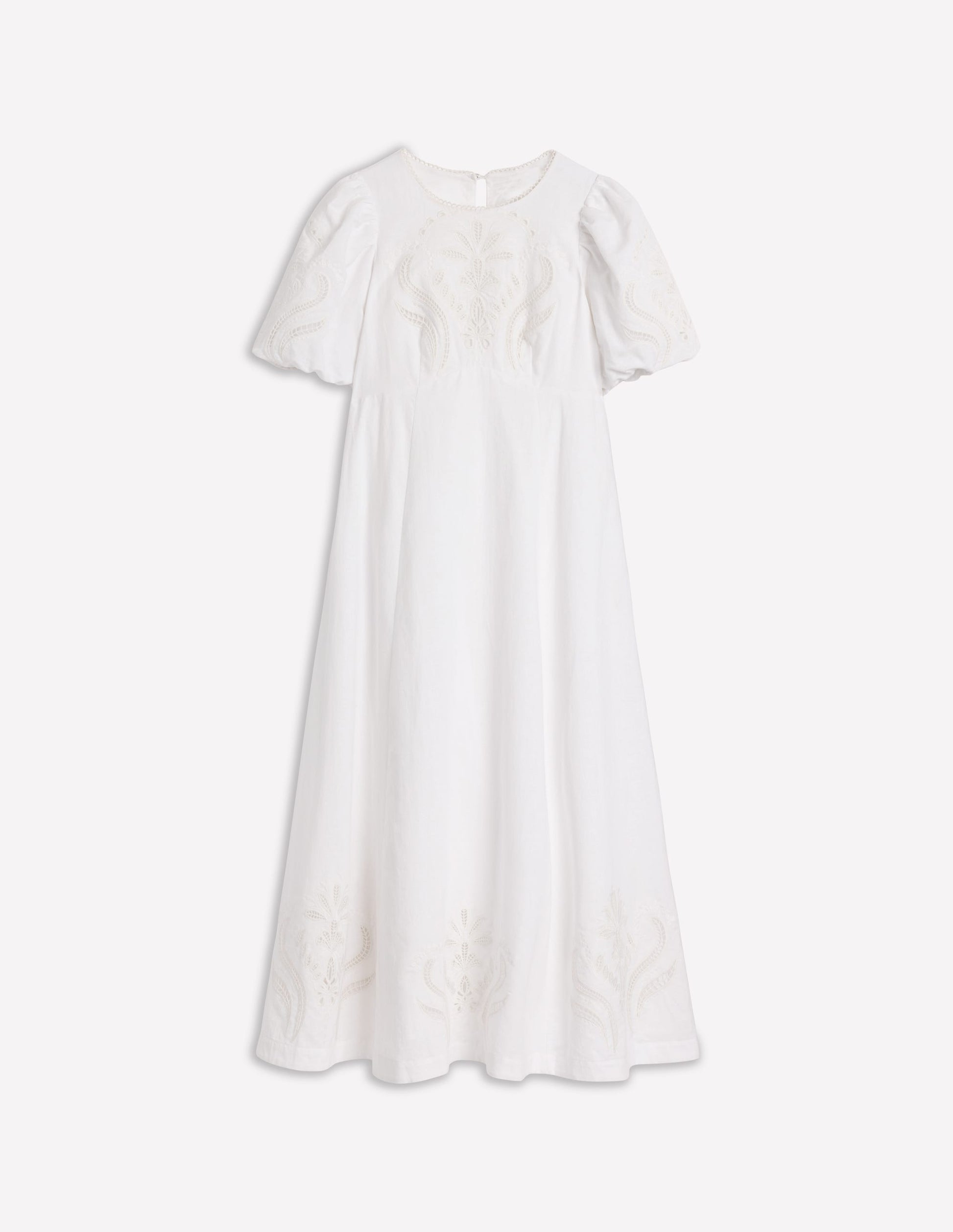 Empire Broderie Tea Dress-White-6