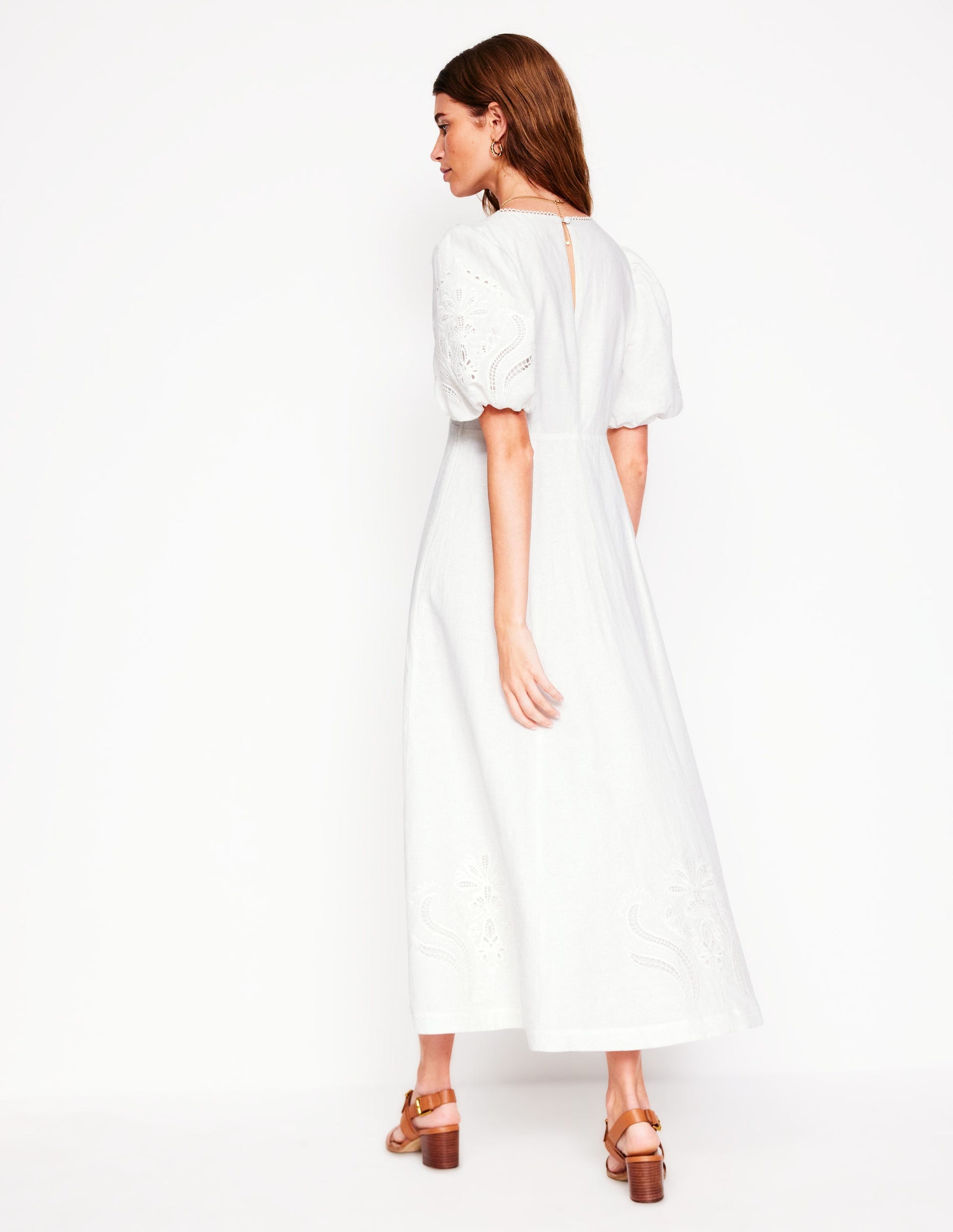 Empire Broderie Tea Dress-White-3