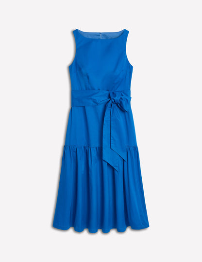 Deep Tier Fit & Flare Dress-Kingfisher Blue-7