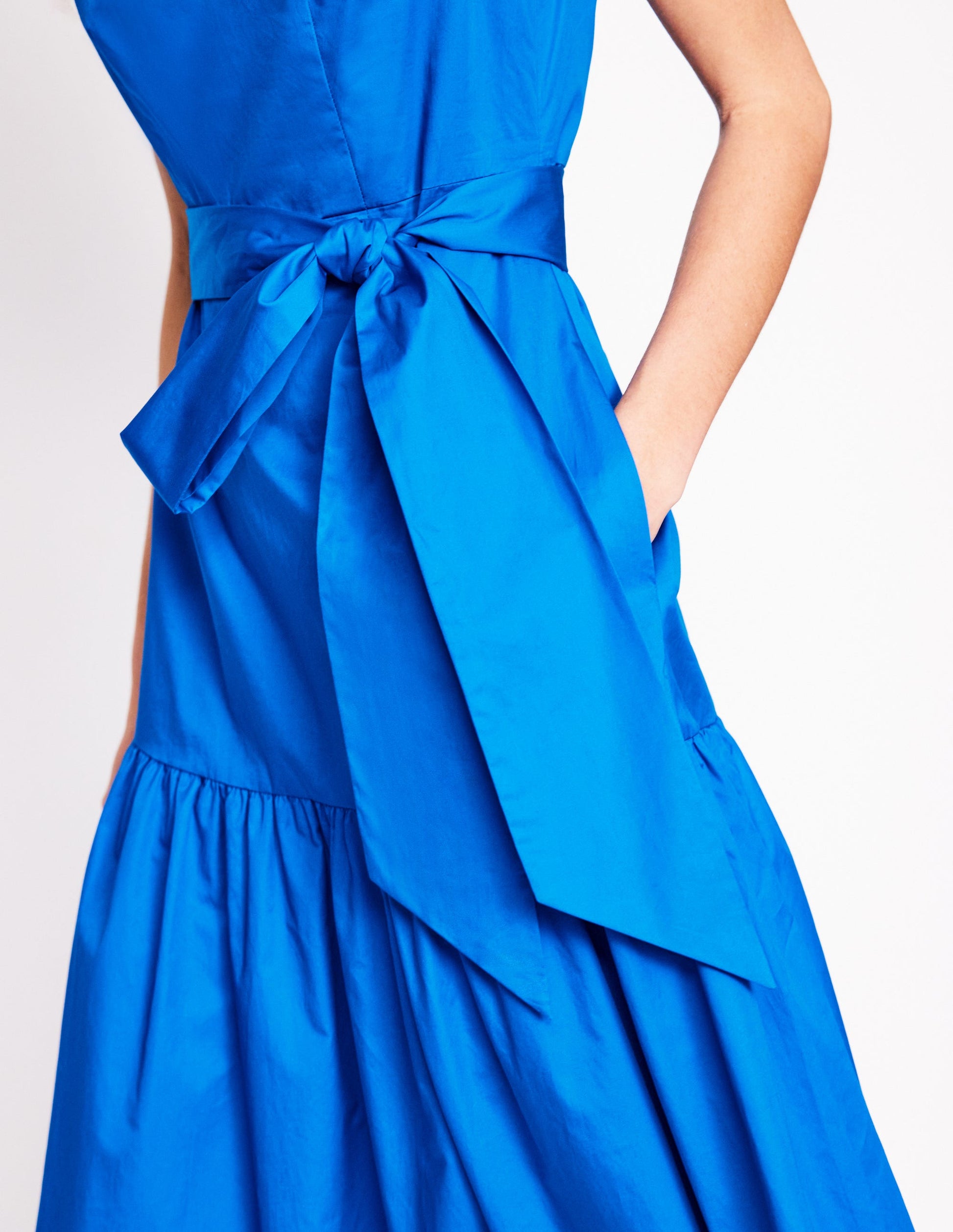 Deep Tier Fit & Flare Dress-Kingfisher Blue-2