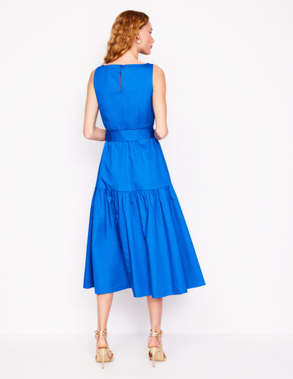 Deep Tier Fit & Flare Dress-Kingfisher Blue-3