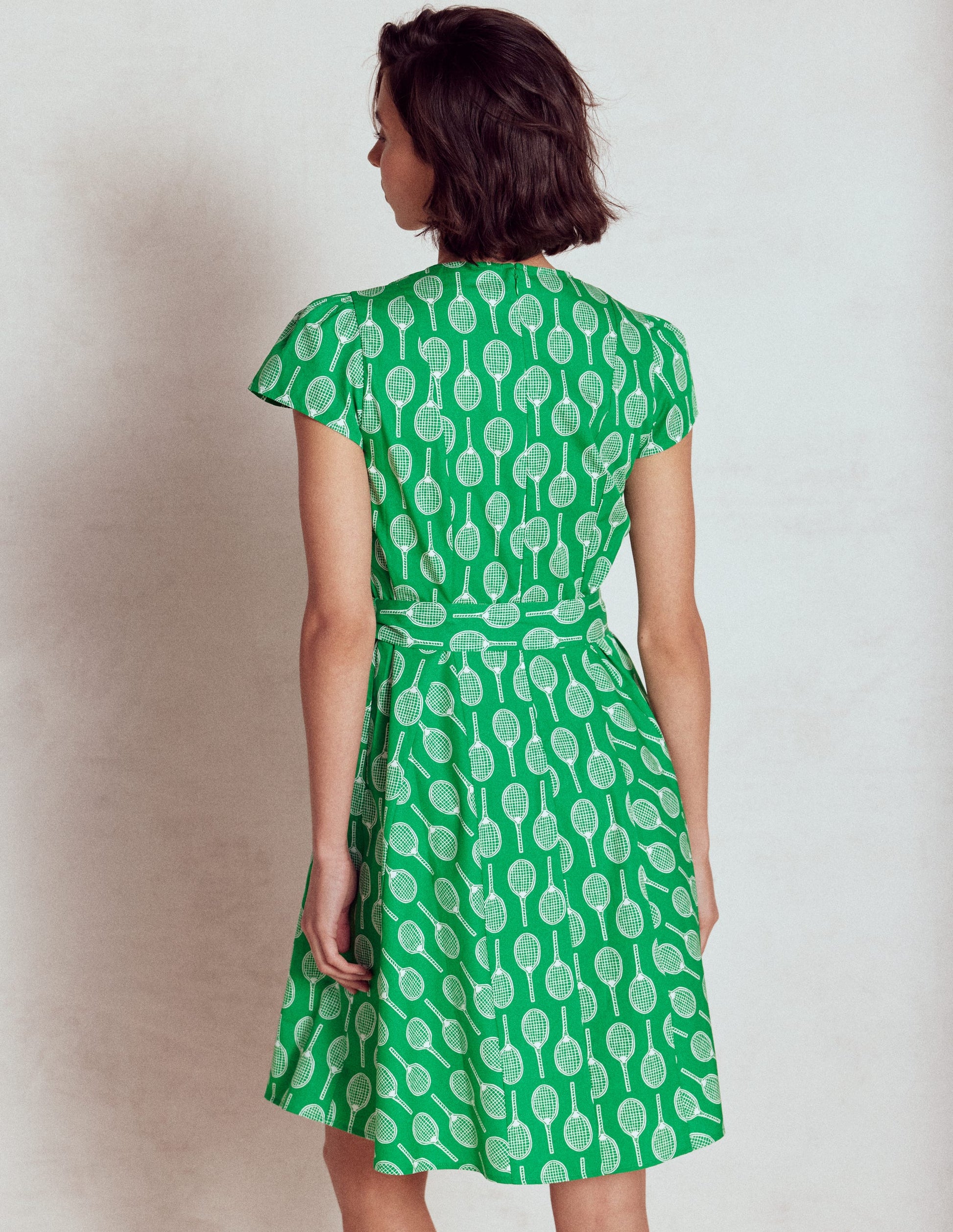 Imo Cotton Godet Short Dress-Rich Emerald, Tennis | Boden Global Imo Cotton Godet Short Dress-Rich Emerald, Tennis | Boden Global
