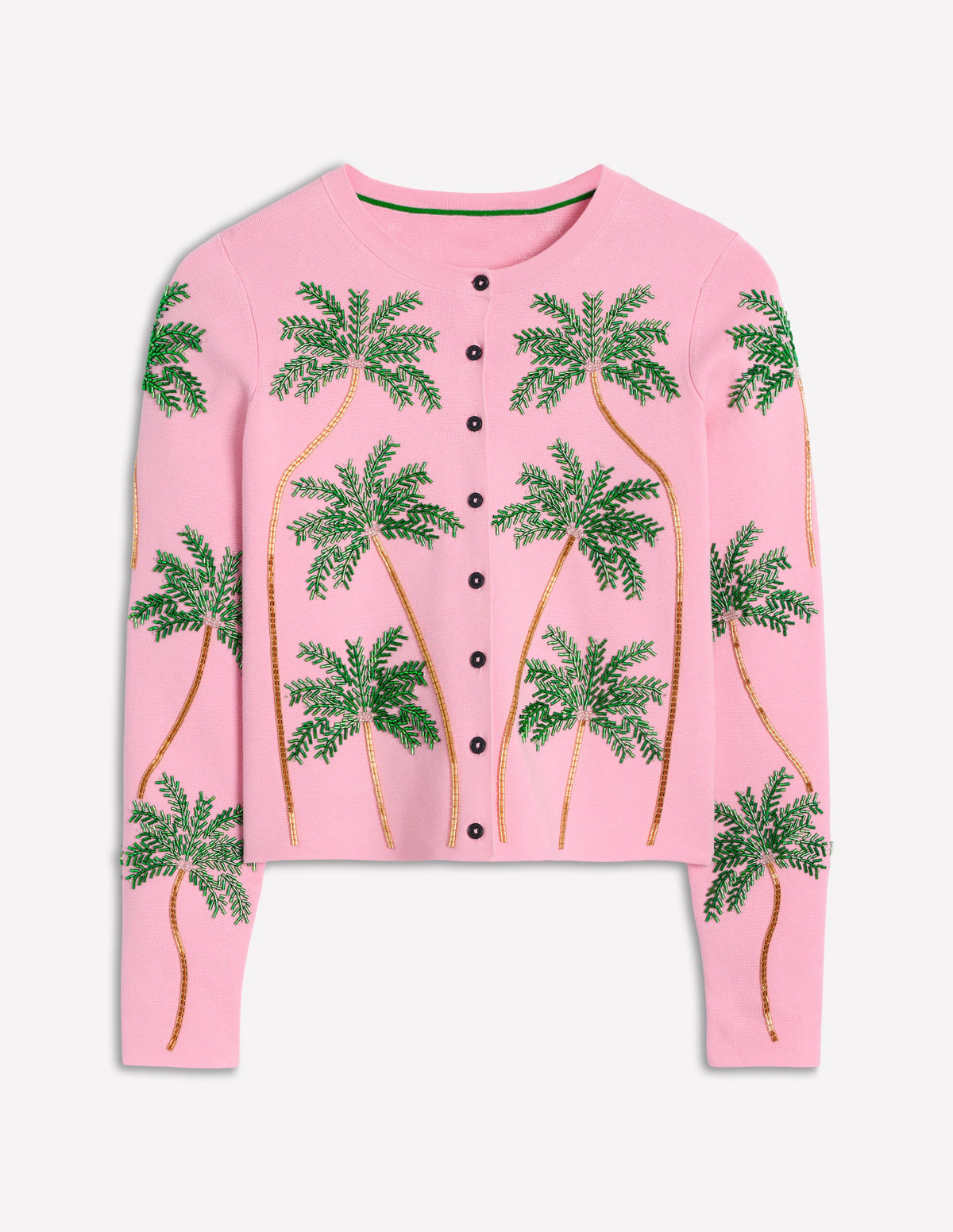 Embellished  Cardigan-Soft Pink - Image 6