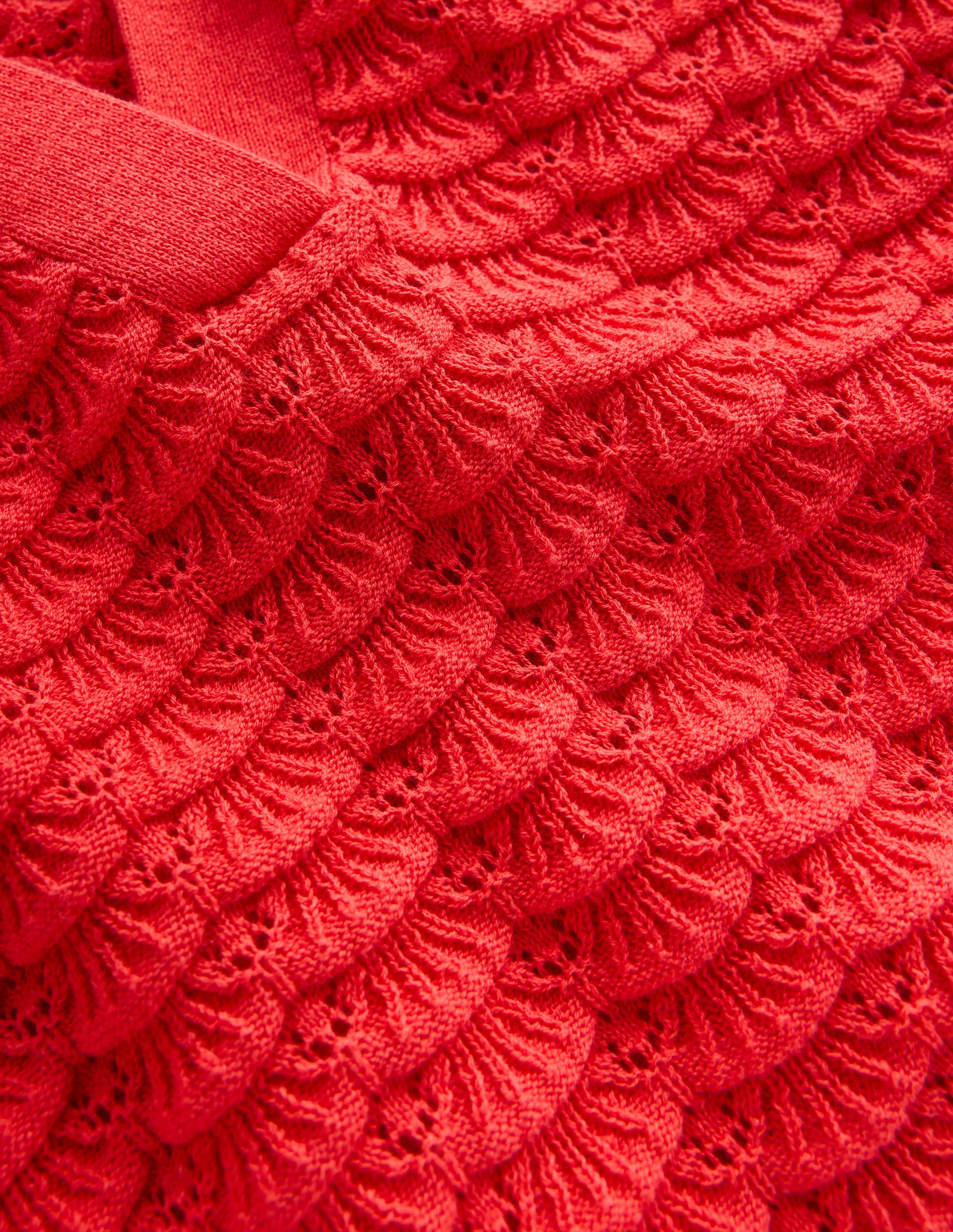 Collared Henley Jumper-Strawberry Tart Red - Image 7