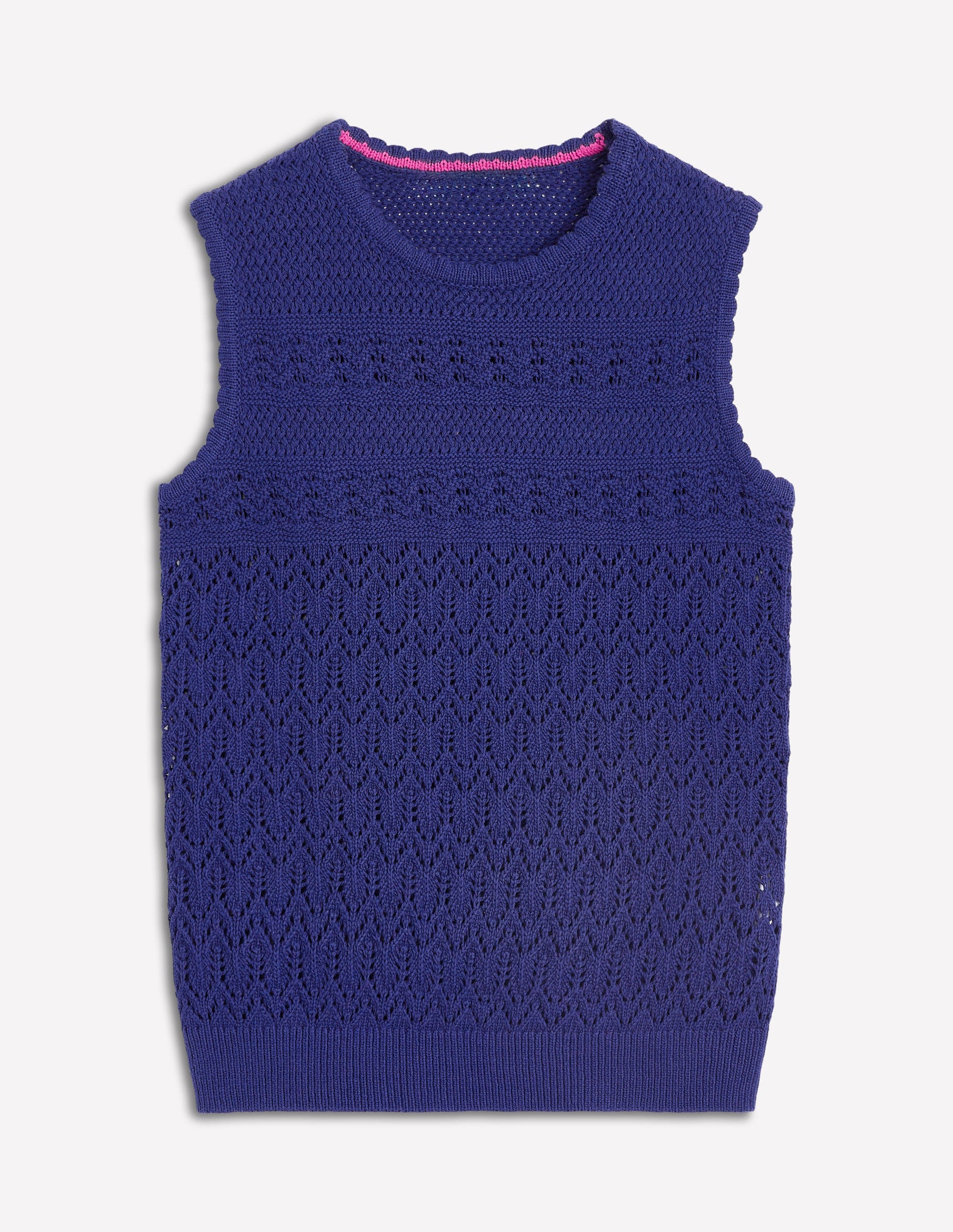 Cotton Stitch Crew Tank-Starboard Blue-5