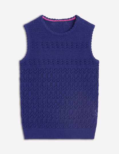 Cotton Stitch Crew Tank-Starboard Blue-5