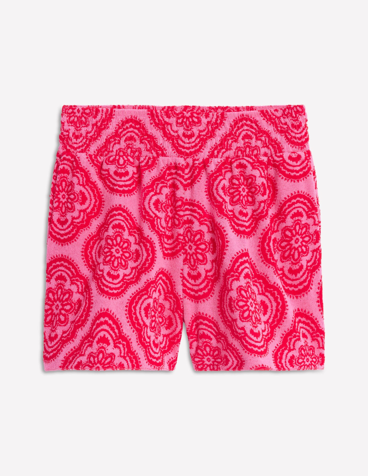 Smocked Towelling Short-Pink Rose, Botanic Blush