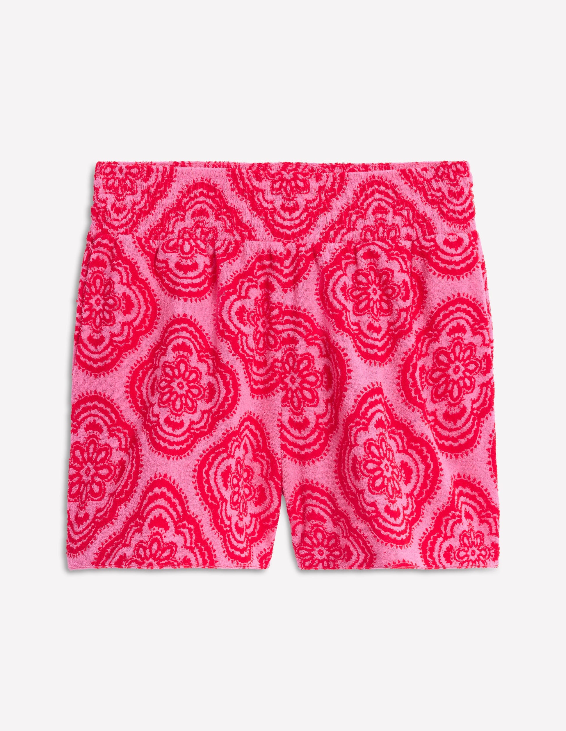 Smocked Towelling Short-Pink Rose, Botanic Blush-6