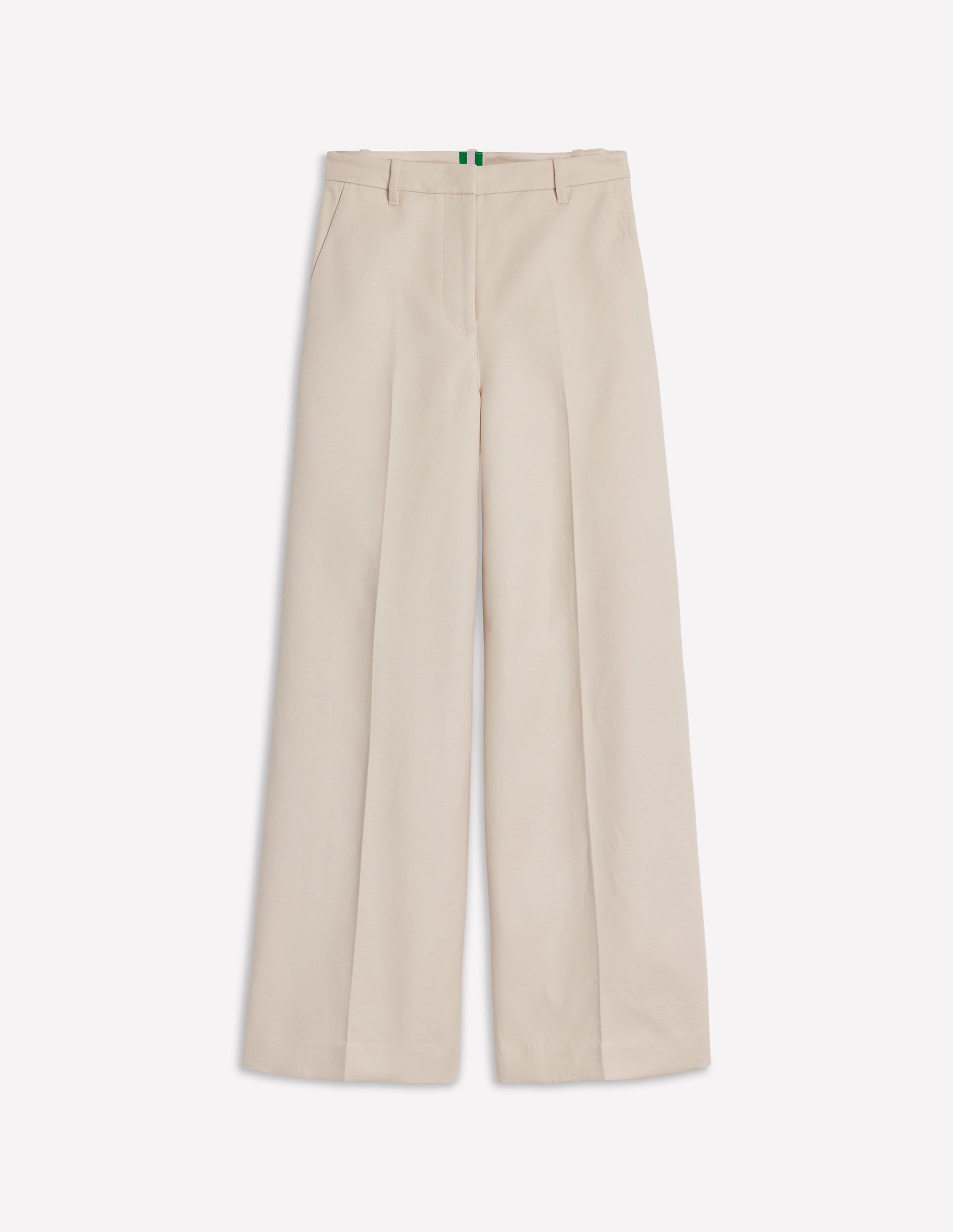 Wide Flare Trousers-Sandpiper Beige-7