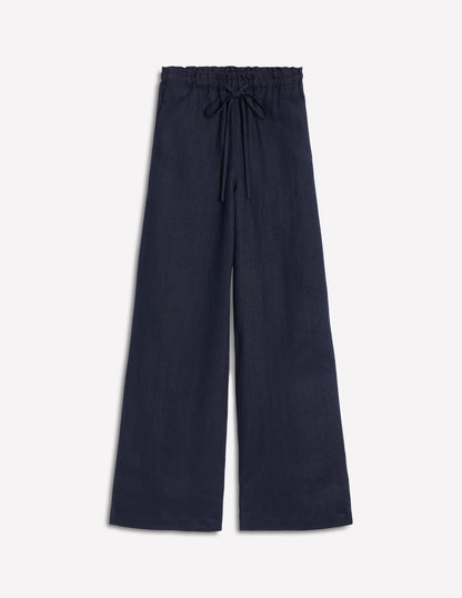 Islington Linen Trousers-Navy-6