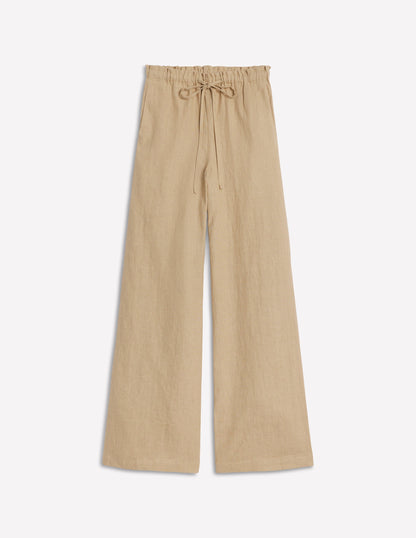 Islington Linen Trousers-Oatmeal-6