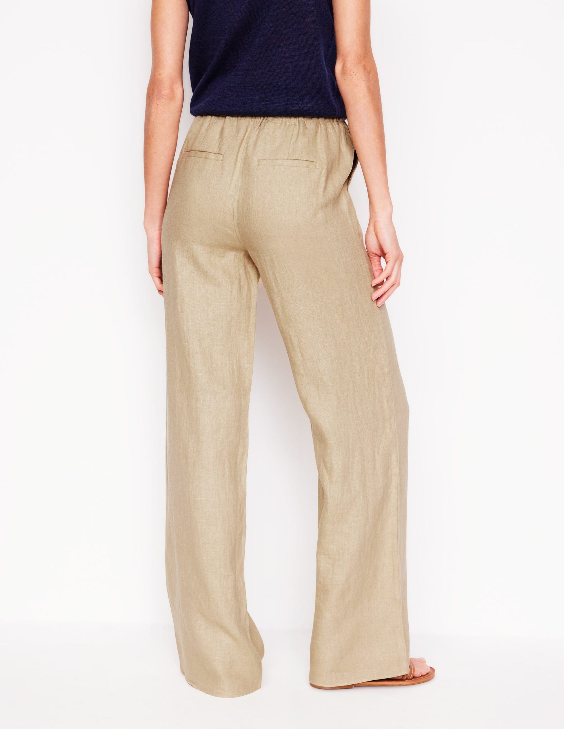 Islington Linen Trousers-Oatmeal-4