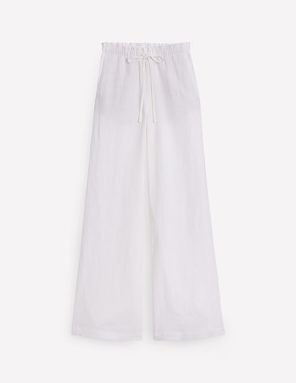 Islington Linen Trousers-White-7