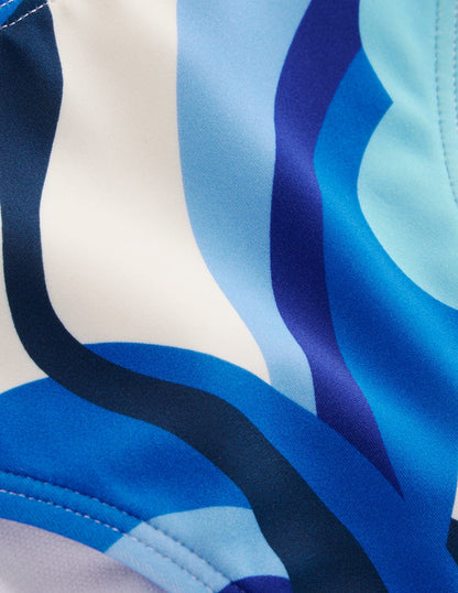Symi String Bikini Bottoms-Blue, Abstract Swirl-6