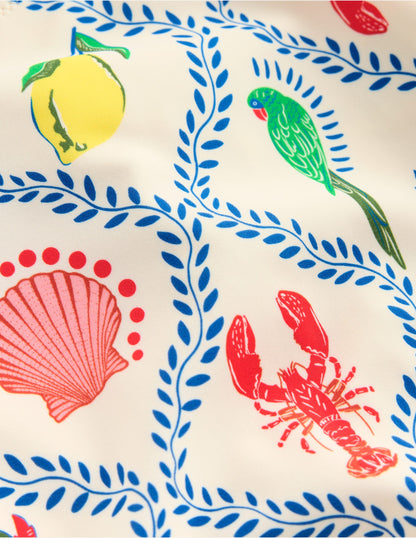 Symi String Swimsuit-Ivory, Tropical Bonanza Vine