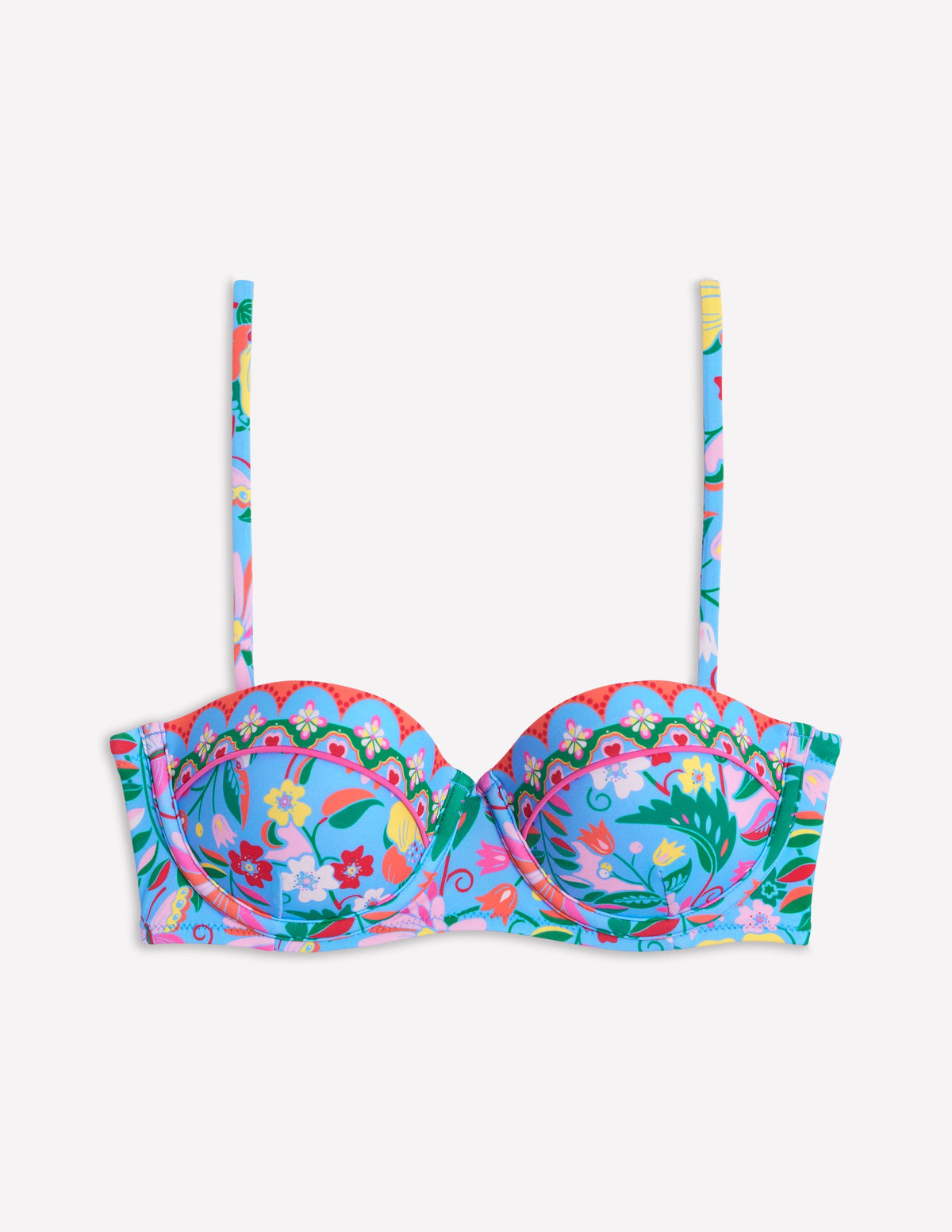 Rhodes Cup Sized Bikini Top-Dawn Blue, Wildflower Trail - Image 5