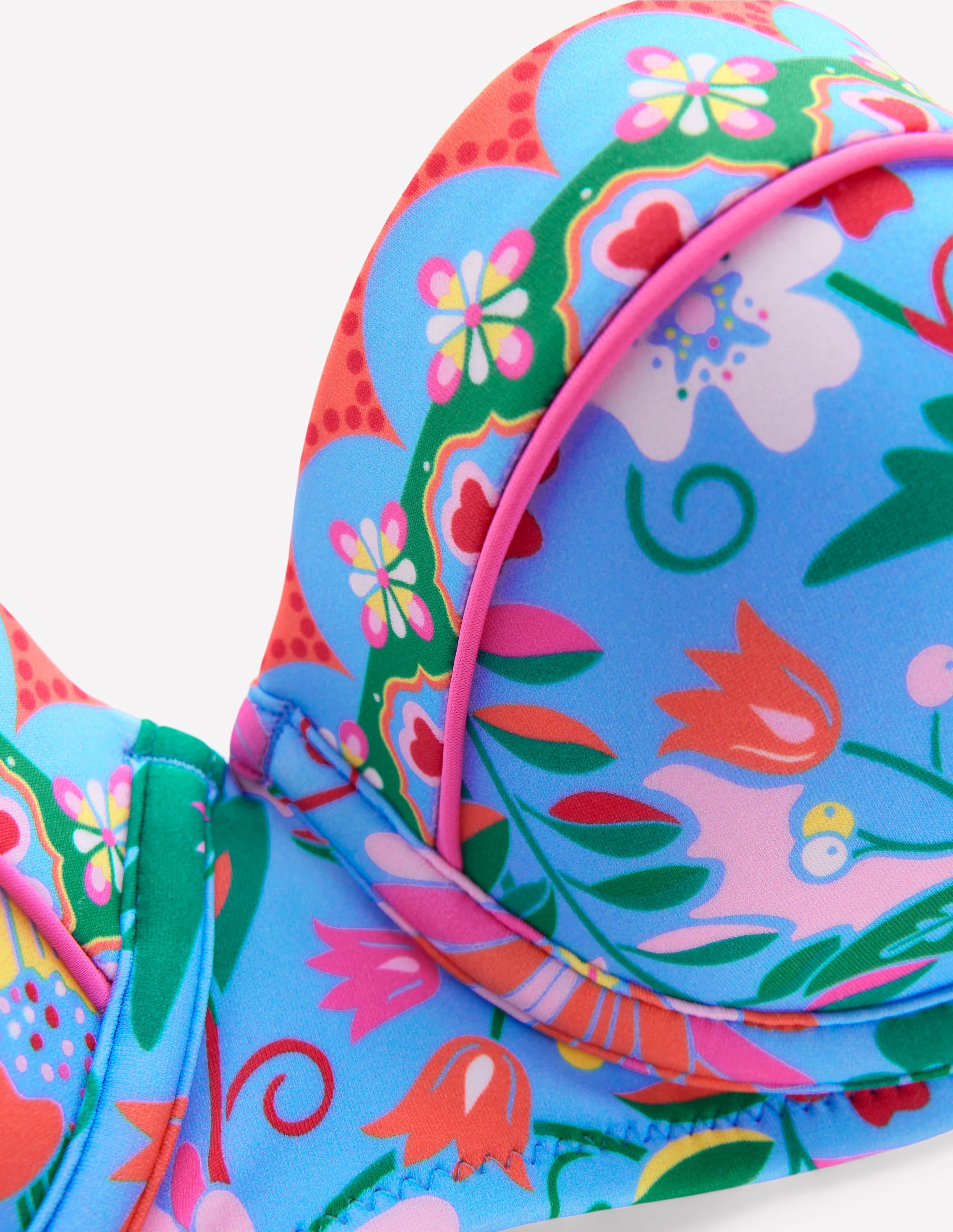 Rhodes Cup Sized Bikini Top-Dawn Blue, Wildflower Trail - Image 6