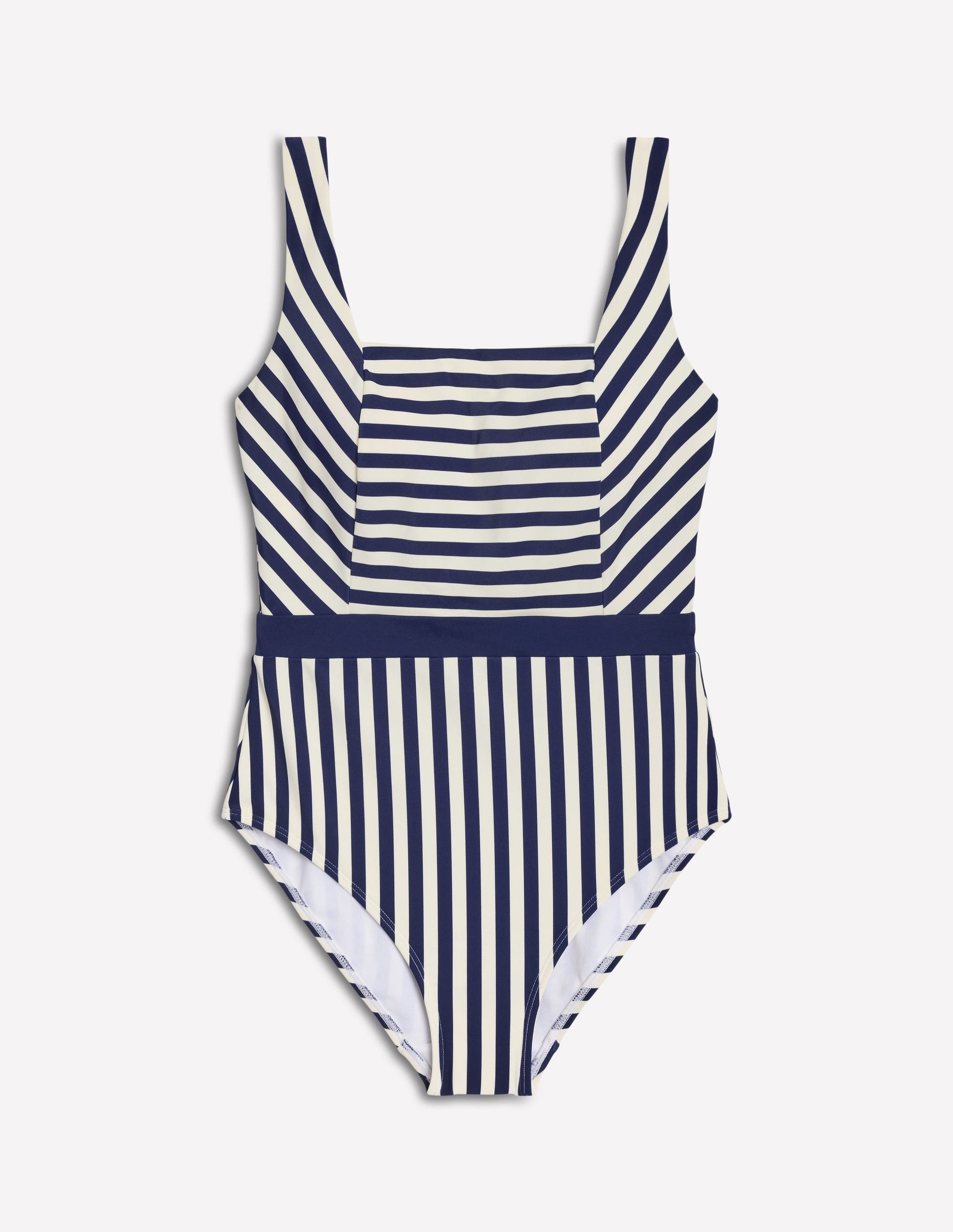 Lefkada Square Neck Swimsuit-Navy/Ivory-5