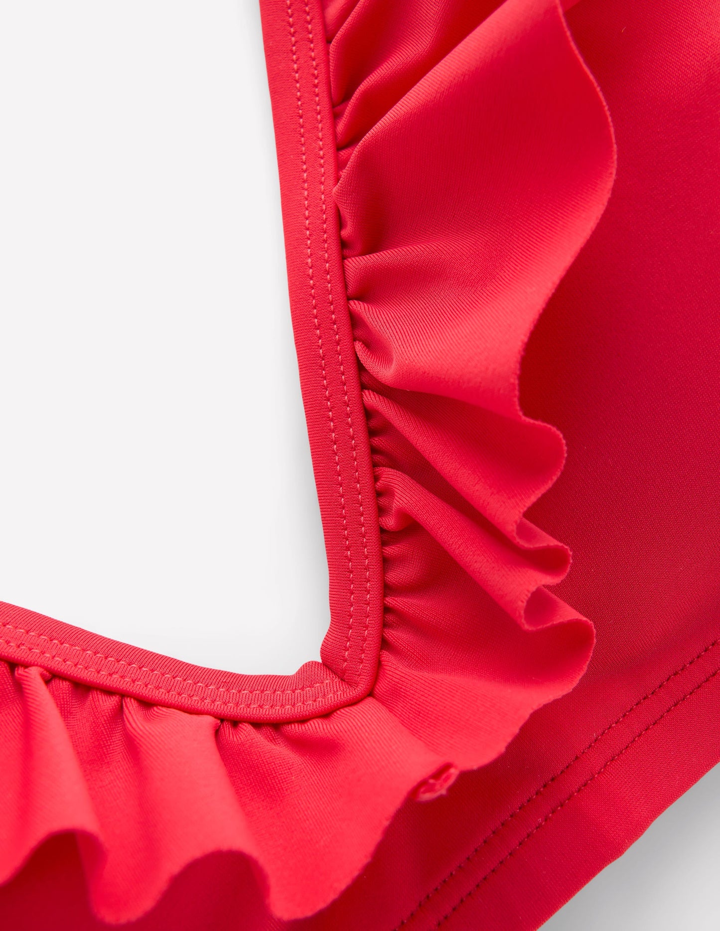 Evia Ruffle Bikini Top-Tulip Red