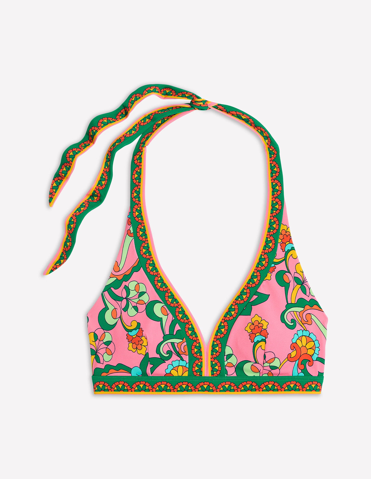 Ios V Panel Bikini Top-Pink Rose, Foliage Trail - Image 5