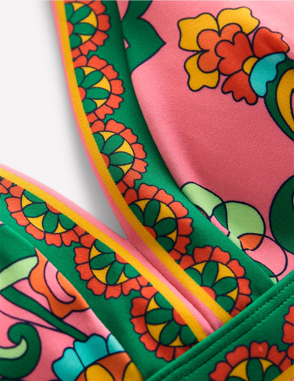 Ios V Panel Bikini Top-Pink Rose, Foliage Trail - Image 6