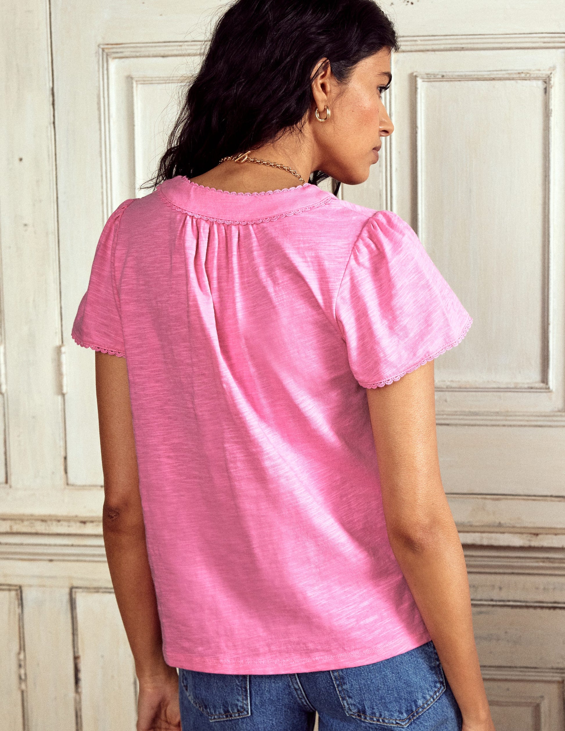 Ava Short Sleeve Top-Pink Lemonade-3