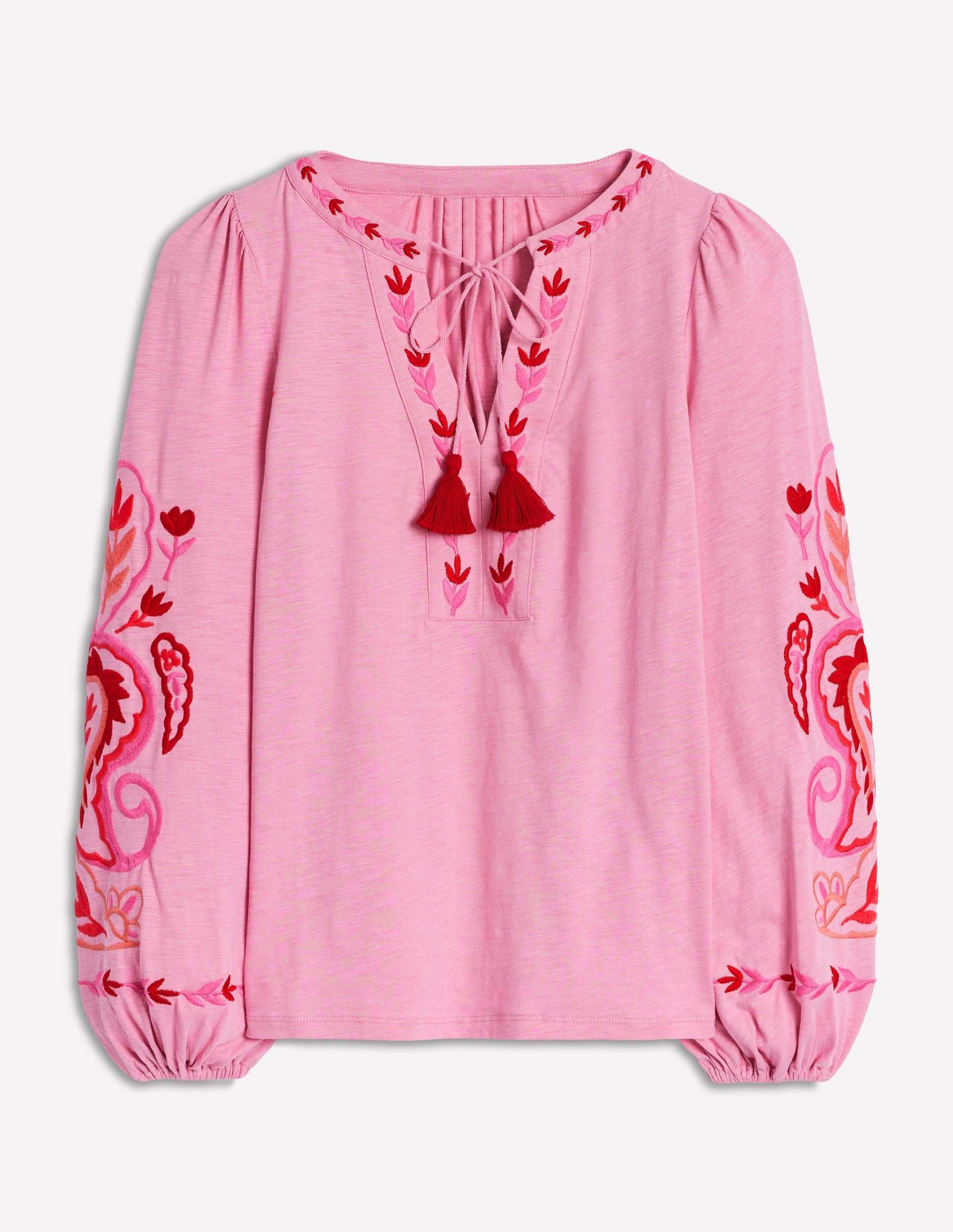 Nia Embroidered Top-Formica Pink-5