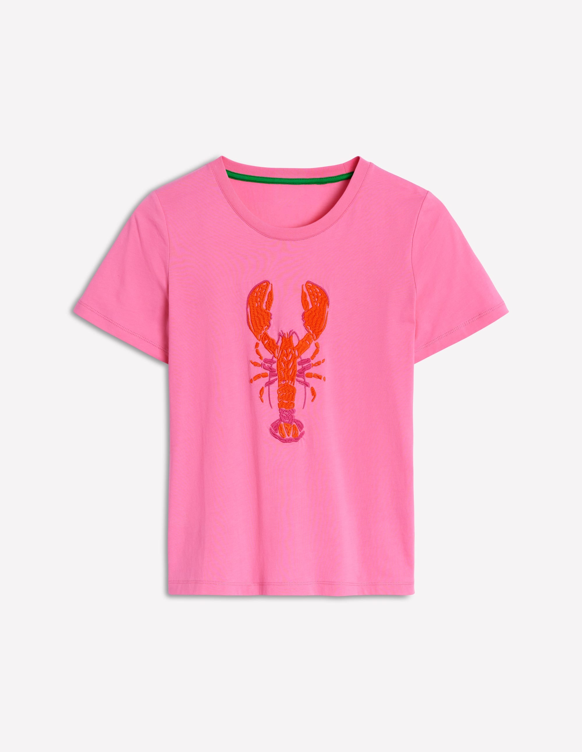 Relaxed Novelty T-Shirt-Pink Rose, Lobster - Image 6