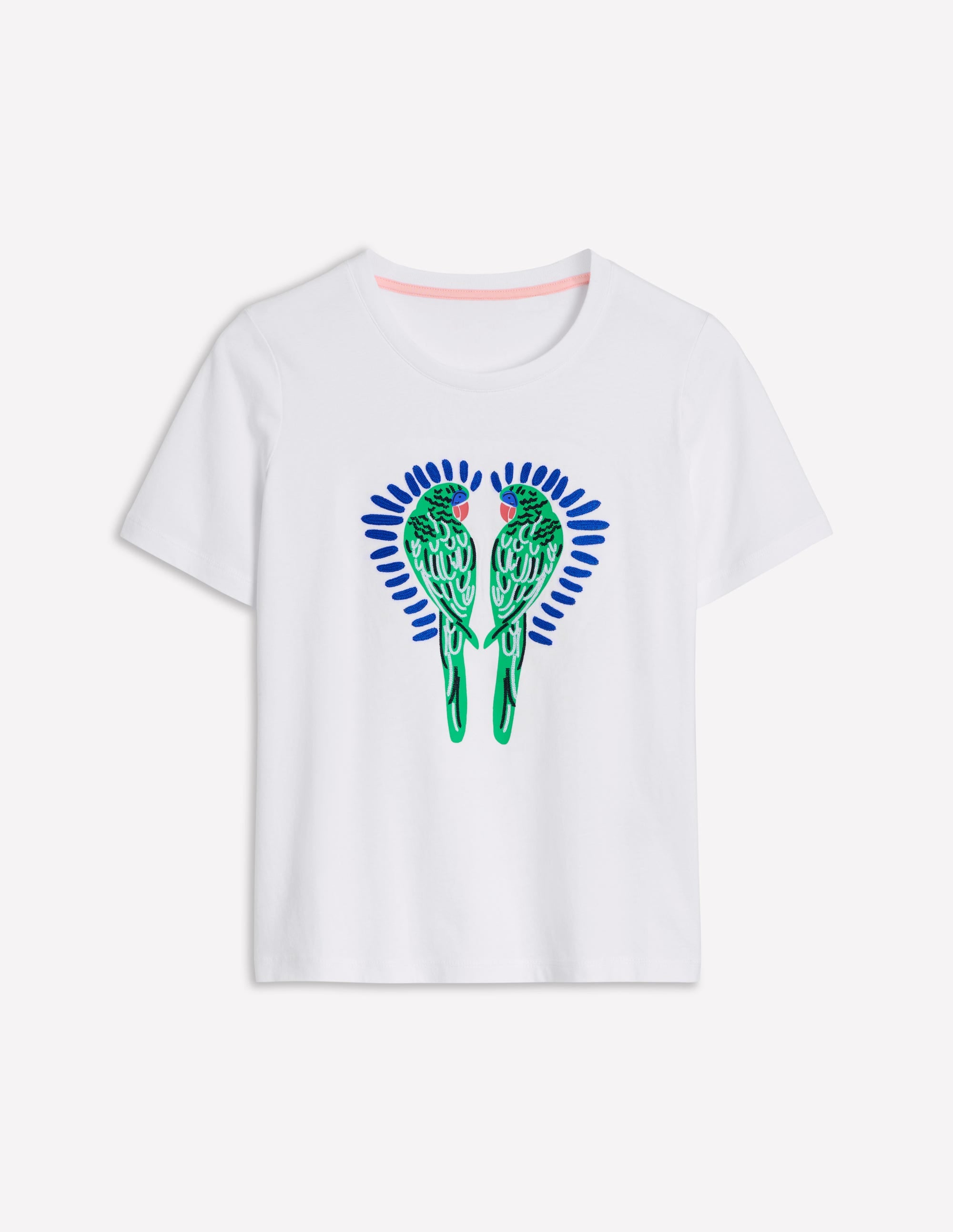 Relaxed Novelty T-Shirt-White, Parrot - Image 5