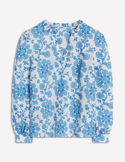 Grace Linen Top-Ivory, Trailling Yarrow-6