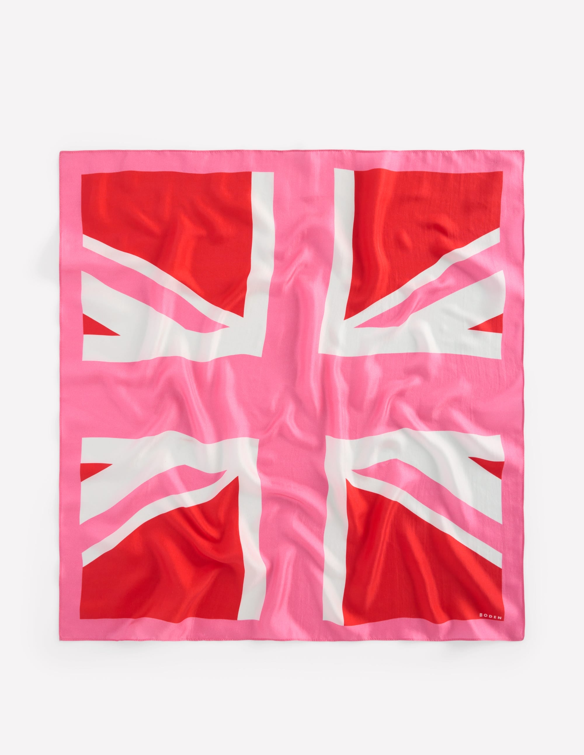 Elisabeth Silk Square Scarf-Conversational, Union Jack - Image 4