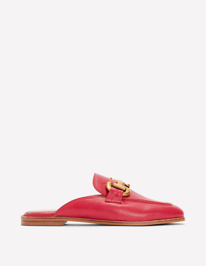 Iris Snaffle Mule Loafers-Red