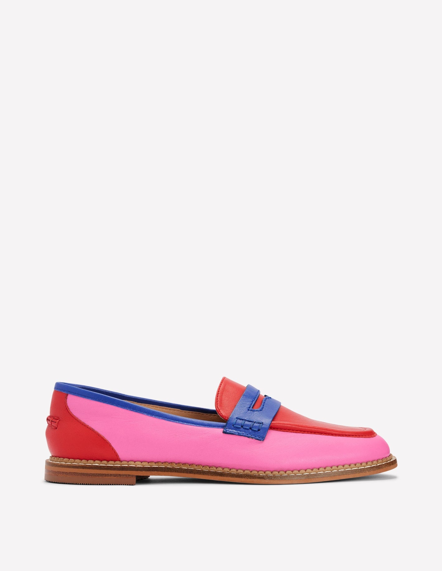 Nya Structured Penny Loafer-Multi Colourblock