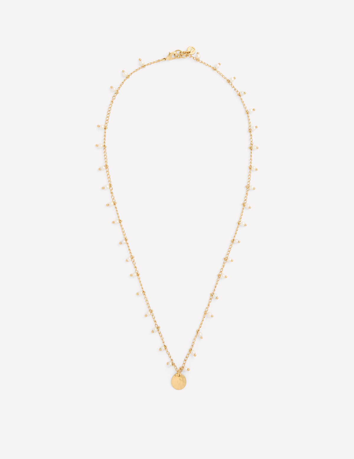 Layering Charm Necklace-Faux Pearl - Image 1