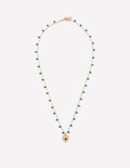 Layering Charm Necklace-Green Heart