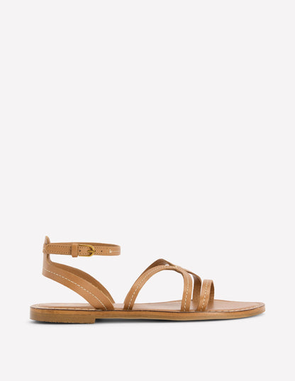 Casual Flat Sandal-Tan