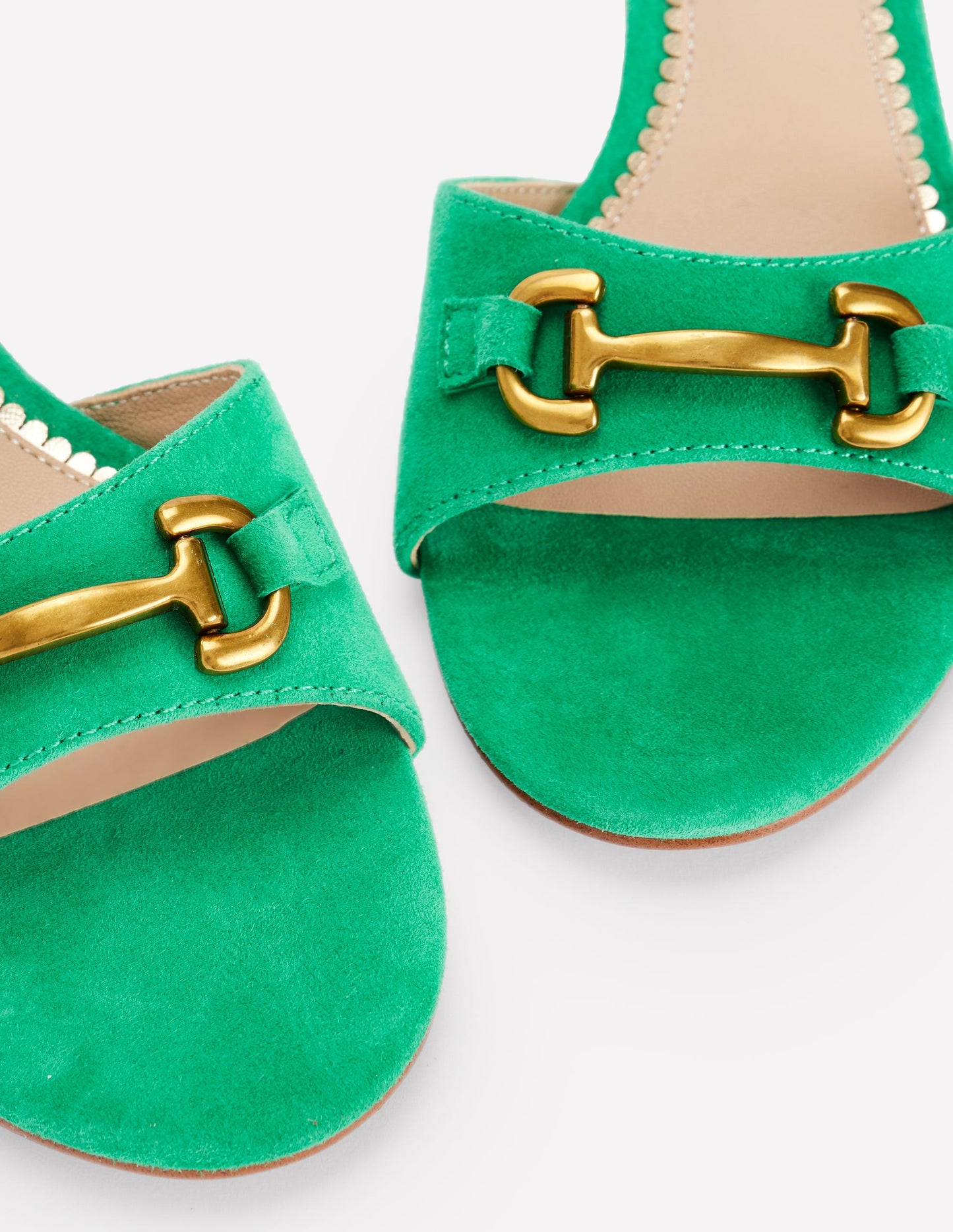 Iris Snaffle Block Heel Sandal-Rich Emerald