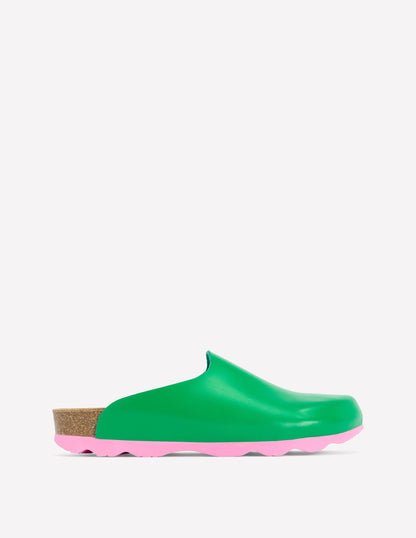 Colour Block Clogs-Rich Emerald