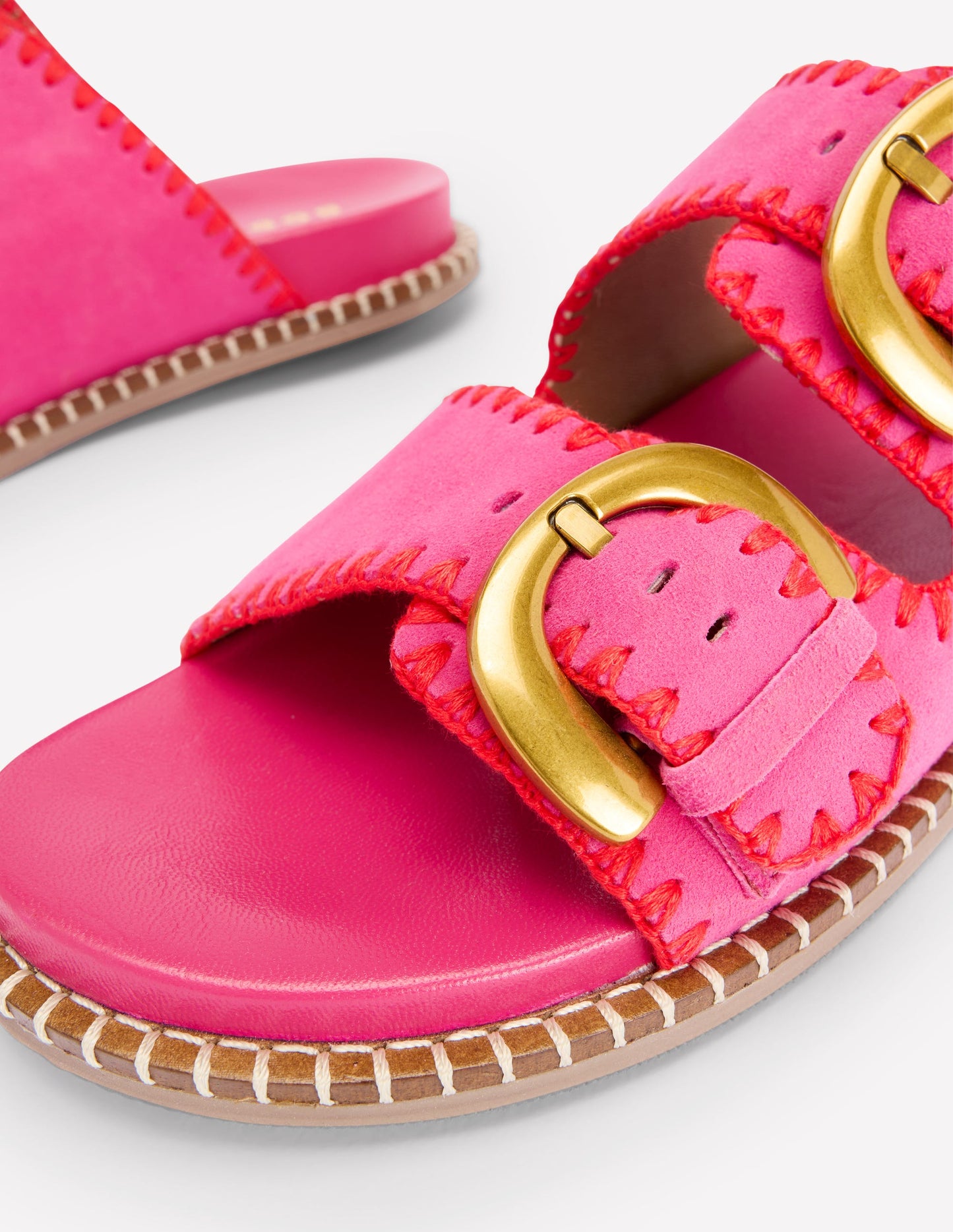 Alberta Footbed Sandal-Festival Pink/Post Box Red