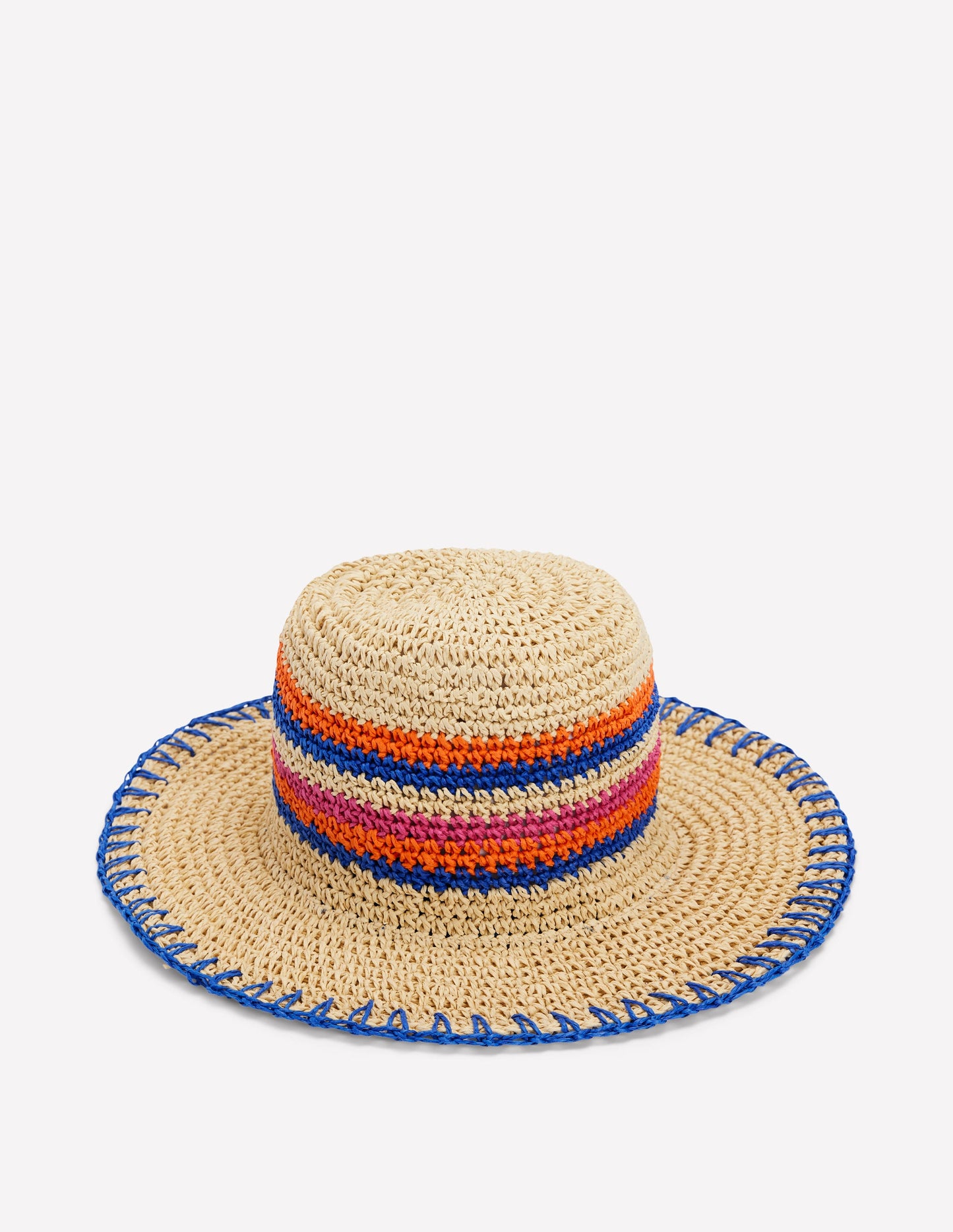 Stripe Straw Hat-Multi Stripe