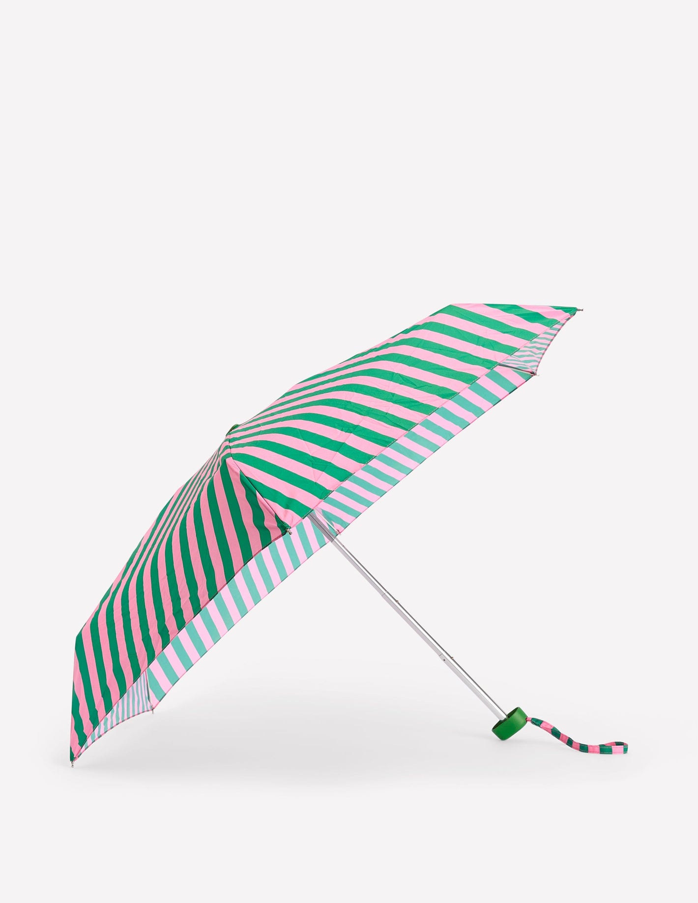 Small Umbrella-Green/Pink Stripe